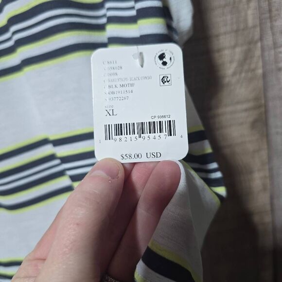 Free People FP Movement Sport Mode Stripe Muscle Top Tank Ruched NWT - Picture 7 of 9